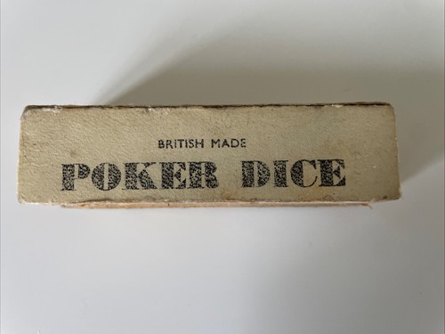 Vintage poker dice in small - -,