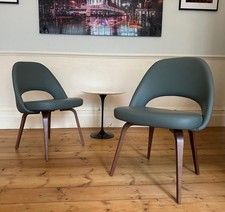 x2 Superb Knoll Studio Saarinen Relax Conference Side Chairs Leather rrp £4200+