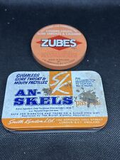 Zubes And An Skels Cough Tablet Tins Vintage Retro 30s 40s Item Curios 79