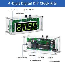 TJ-56-428 4-Digit Digital Educational learning DIY Clock Kits with Acrylic Shell