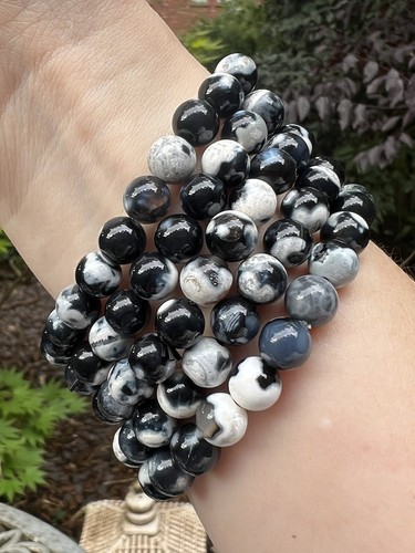 Orca agate crystal beaded - agate,