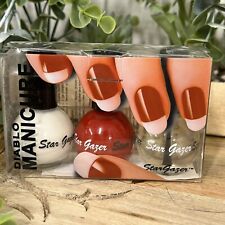 Stargazer Cosmetics Diablo Red White Clear Nail Polish Varnish Manicure Kit
