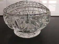 Beautiful Heavy Cut Glass/ Crystal Rose Bowl 