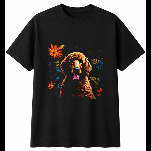 Psychedelic standard poodle - psychedelic, in