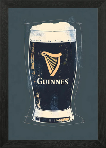 Guinness framed wall - wall, art