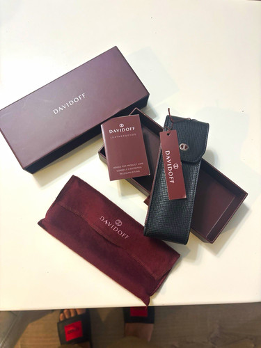 Davidoff black leather - davidoff,