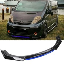 For Vauxhall Opel Vivaro Gloss Blue Front Bumper Lip Spoiler Body Splitter Kits
