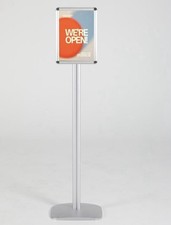 A4 silver Sign display floor