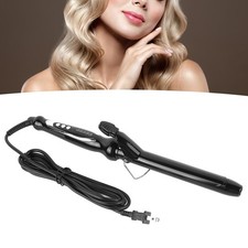 Black Curling Iron Adjustable Temperature Hair Curler Wand With Ceramic Coat HOT