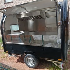 Black Retro Style Food Trailer
