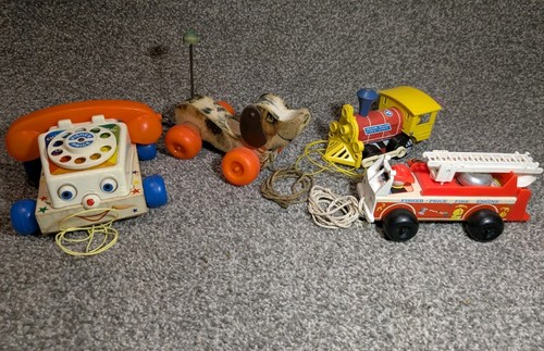 Vintage fisher price - fisher, pull