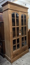 Tall Hardwood Glazed Bookcase