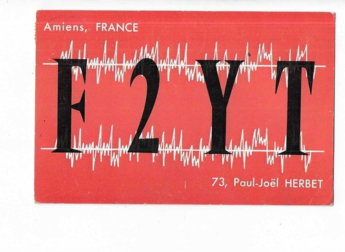 Qsl amateur radio card - qsl, france