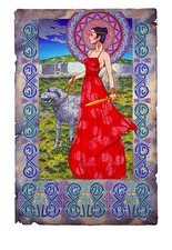 Boann Bru Na Boinne 23x16 Art Print by Jim FitzPatrick. Celtic Irish Fantasy