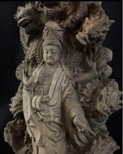 Buddha Wooden Statue Dragon