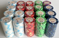 (500) MONACO OVERSIZE CERAMIC POKER CHIPS SET