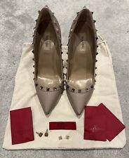 Valentino Garavani Rockstud Shoes Beige Heels