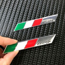 2x 3D Metal Italy Italian Flag Logo Car Sticker Emblem Badge Decal Accessories