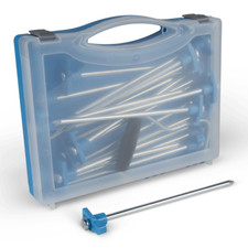 Kampa Rock Peg Set Hard Standing Rough Ground 20pk with Peg Puller Awning & Tent