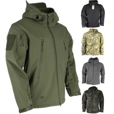 PATRIOT TACTICAL SOFT SHELL JACKET MENS S-3XL FLEECE LINED COAT ARMY CAMO BLACK