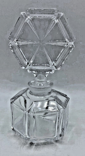 Glass perfume bottle art deco - perfume,