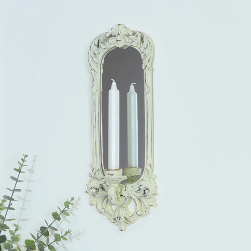 Ornate cream mirror - , wall