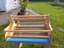 Vintage 1970s.  Wooden Estonian Tabletop Weaving Loom in working condition