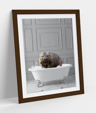 WOMBAT IN BATH PANEL WALL -ART
