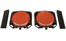 Motamec Alloy Wheel Steering Turntables Aluminium Turn Plates 2Tonne PAIR & Ramp