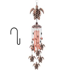 33'' Sea Turtle Wind Chimes 4 Aluminum Tubes Garden Outdoor Hanging Decor