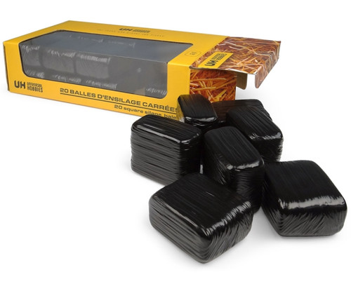 Square black silage bales pack - square,