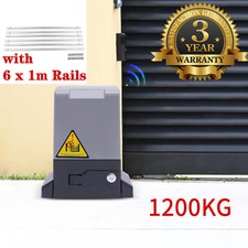 1200KG Automatic Sliding Gate Opener Electric Driveway Motor w/ 6m Racks Kit UK