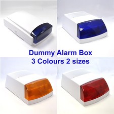 Flashing 2 LED Dummy Alarm Box Blue  RED Lens 2 Size 2-3 years battery life time