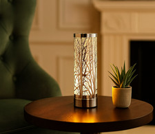 Electric LED Oil Burner Wax Melt Home Fragrance Silver Aroma Diffuser Silhouette