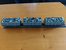 3x Hornby quarry wagons w/ stone load. OO gauge 