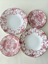Christian Dior Toile de Jouy Pair Soup Bowls 23cm Dessert Plate Set of 4