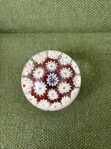 Millefiori glass paperweight - millefiori,