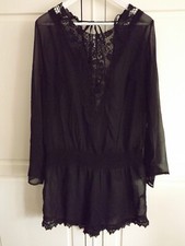 LADIES F&F BLACK CHIFFON