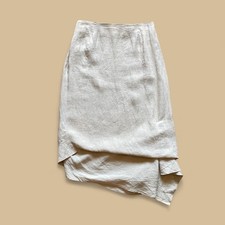 Ivan Grundahl Women’s Beige Linen Asymmetric Skirt – Size EU40 / US8 / UK12