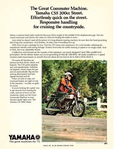 Vintage 1972 yamaha - vintage,