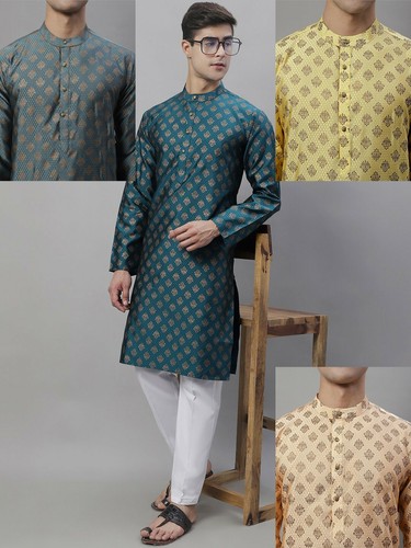 Men kurta pyjama set - kurta,