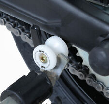 R&G Cotton Reel Swingarm Protection Paddock Stand Bobbins M8 Pair White