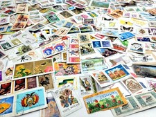 QUARTER POUND of FOREIGN Stamp KILOWARE Mix ON Paper