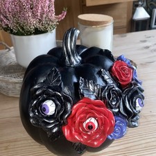 Halloween Black Pumpkin with Roses Creepy Eyes – Homesense TK Maxx  Decor Bamboo