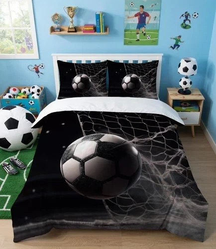 Football print duvet cover - 3d,
