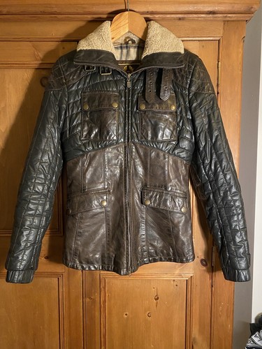Vintage gold label - label, leather