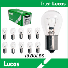 10 x LUCAS LLB382 382 Bulbs P21W 12V 21W  BA15s Stop Indicator Single Filament