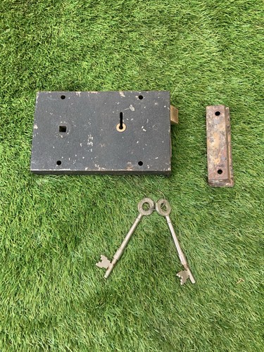 Vintage gibbons rim lock with - rim,