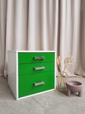 Vtg Late Mid Century Small Chest Of Filing Drawers Scandi Danish Retro R616
