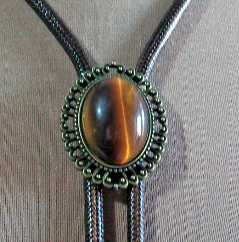 Western bolo tie - tie, brass